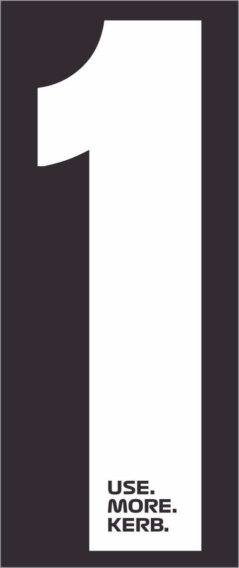 Set of four race numbers featuring large white numbers on black backgrounds, designed for athletic events by One Custom Design.