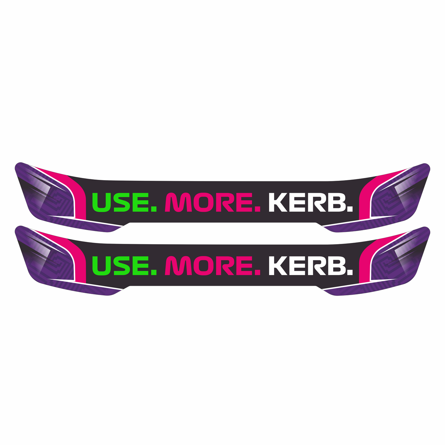 USE MORE KERB – Visor Sticker
