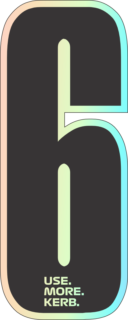 Holographic number 6 race number pack of 4 by One Custom Design, featuring shiny, reflective number 6 for racing events.