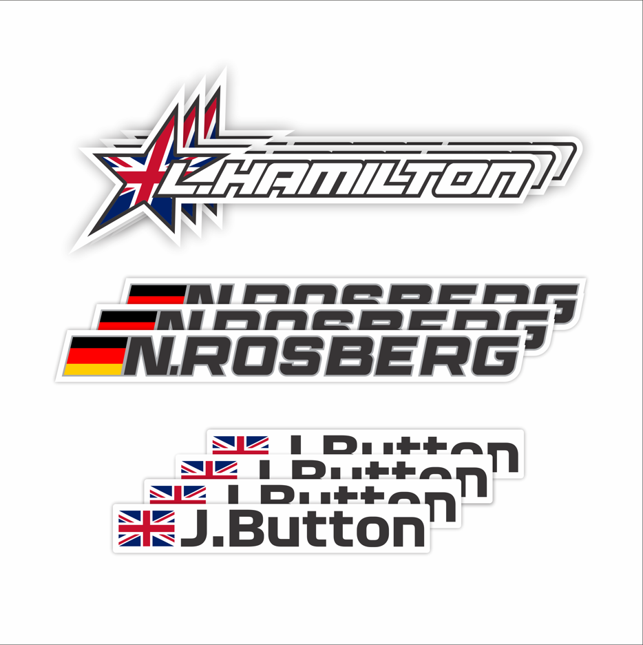 Name & Flag Sticker (Pack of 4)