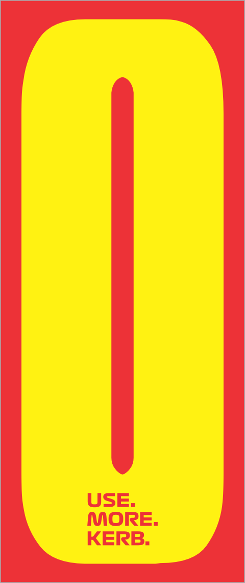 Race number pack of 4 featuring number 0 in yellow on red for use in racing events, by One Custom Design.