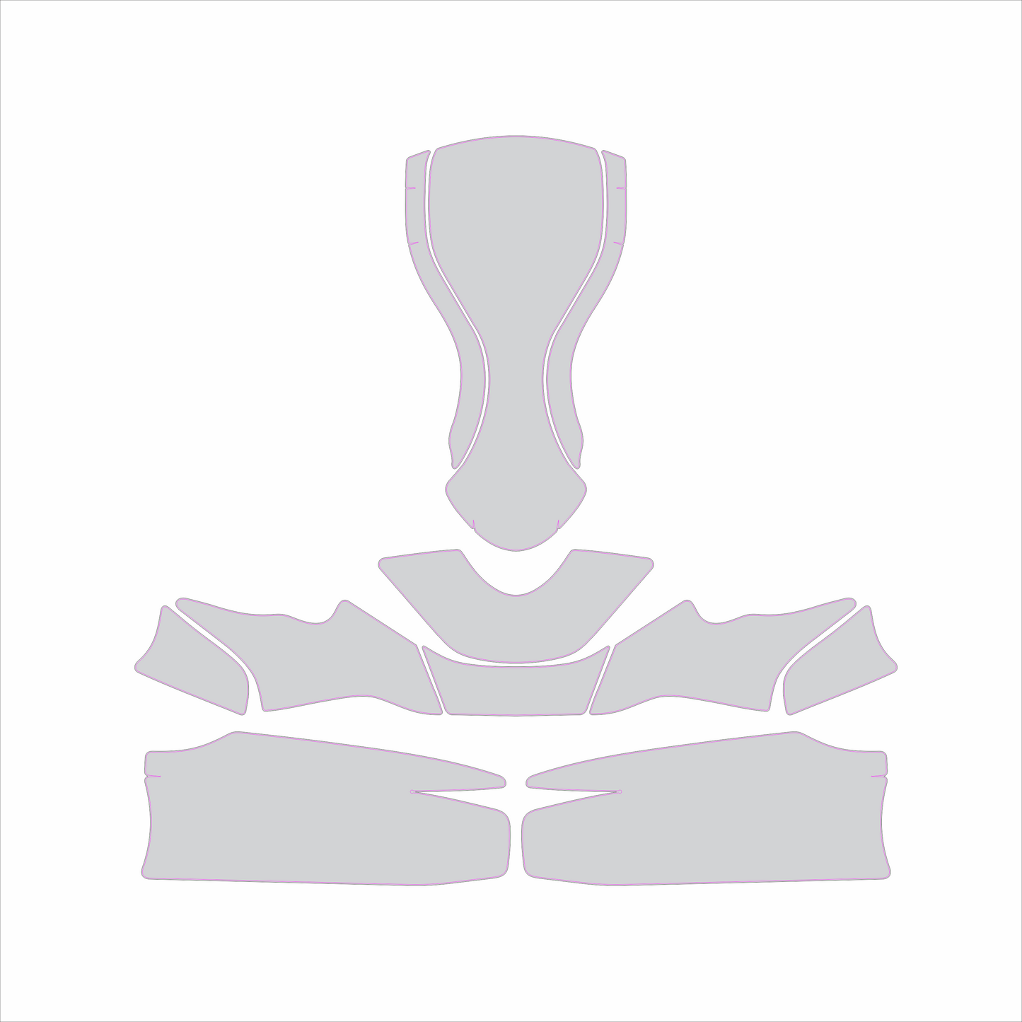Kart Graphic Template: Eurostar Agile - Full Kart Graphic