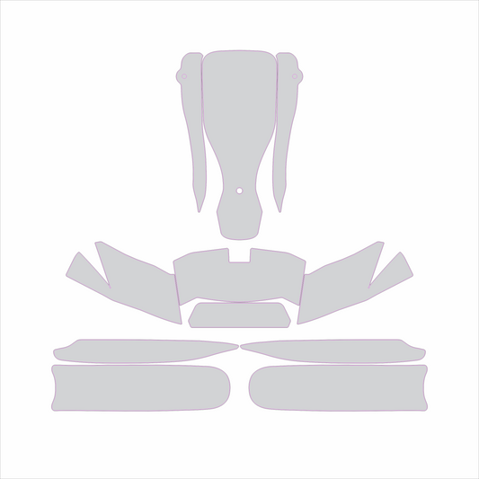 Kart Graphic Template: KG505, Duo Evo- Full Kart Graphic