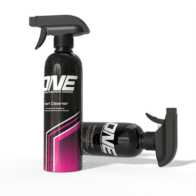 ONE Kart Cleaner by One Custom Design, a PH neutral cleaner for maintaining go-karts, shown in a spray bottle.