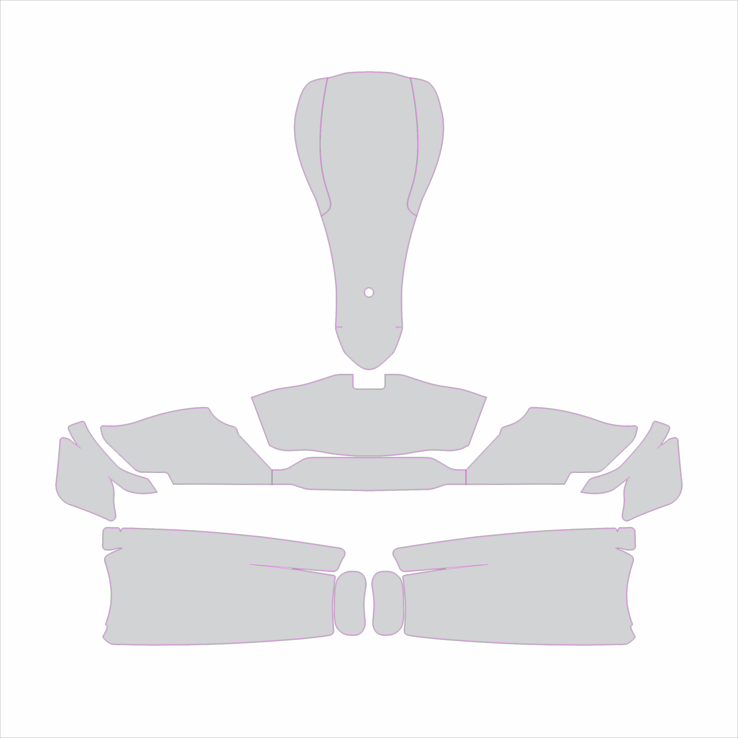 Kart Graphic Template: KG506 F1 Freelive Evo- Full Kart Graphic
